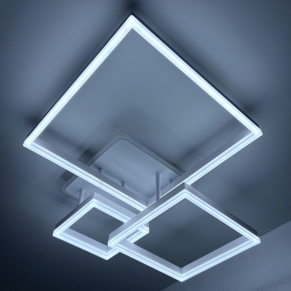 Люстра светодиодная LUMINARIA GENNY SQUARE RGB 105W 4S WHITE 3000К-6500К c пультом