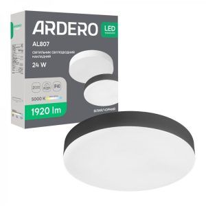 Светильник ЖКХ LED Feron-Ardero AL807 24 Вт накладной 5000К IP20 Черный (Круглый)