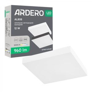 Светильник ЖКХ LED Feron-Ardero AL808 12 Вт накладной 5000К IP20 Белый (Квадрат)