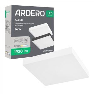 Светильник ЖКХ LED Feron-Ardero AL808 24 Вт накладной 5000К IP20 Белый (Квадрат)