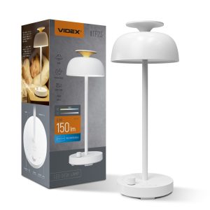 Настольный LED светильник VIDEX VL-TF23W 8.5W 4000K+RGB White с аккумулятором (29247)
